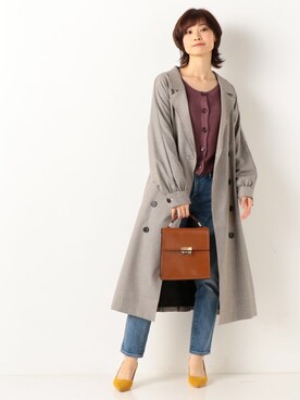 「archives（アルシーヴ）のアイテム（ジャケット/アウター）」を使った、archivesさん（レディース・163cm）の秋コーディネート