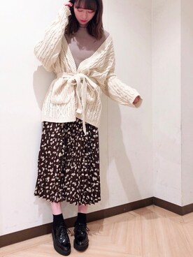 「archives（アルシーヴ）のアイテム（ブーティ）」を使った、archivesさん（レディース・158cm）の秋コーディネート