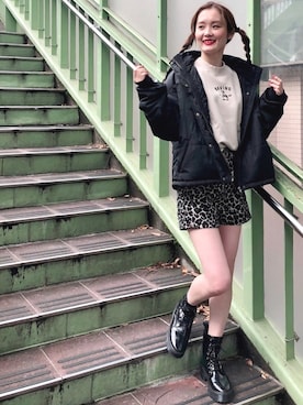 「archives（アルシーヴ）のアイテム（ブーツ）」を使った、archivesさん（レディース・163cm）の冬コーディネート