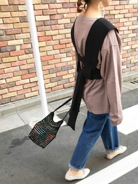 「ビスチェ×デニム」｜archivesさん（レディース・158cm）の冬コーディネート