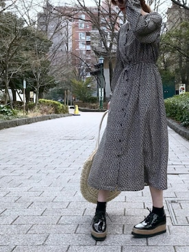 「archives e'pice（アルシーヴエピス）のアイテム（ワンピース/ドレス）」を使った、archivesさん（レディース・163cm）の冬コーディネート