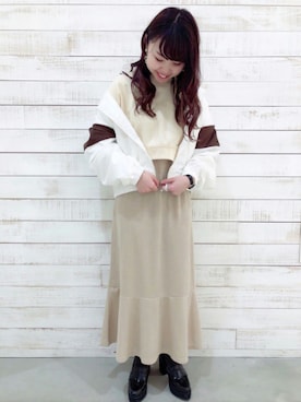 「archives（アルシーヴ）のアイテム（ブルゾン）」を使った、archivesさん（レディース・154cm）の冬コーディネート