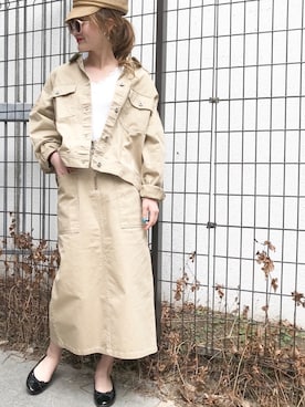 「archives e'pice（アルシーヴエピス）のアイテム（ジャケット/アウター）」を使った、archivesさん（レディース・158cm）の春コーディネート