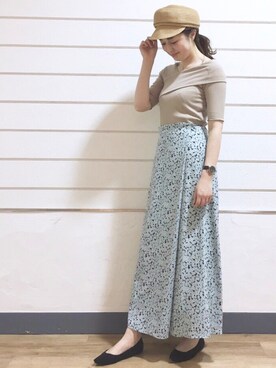 「archives（アルシーヴ）のアイテム（帽子）」を使った、archivesさん（レディース・158cm）の春コーディネート