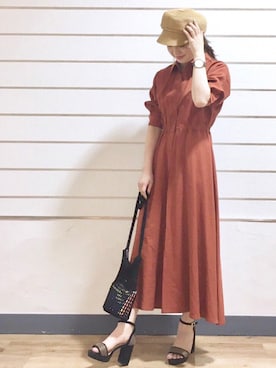 「archives（アルシーヴ）のアイテム（帽子）」を使った、archivesさん（レディース・158cm）の夏コーディネート