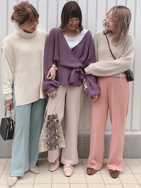 「スリットパンツ」｜archivesさん（レディース・158cm）の秋コーディネート
