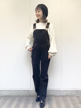 「archives（アルシーヴ）のアイテム（オールインワン・サロペット）」を使った、archivesさん（レディース・158cm）の冬コーディネート