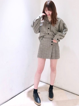 「archives（アルシーヴ）のアイテム（ブルゾン）」を使った、archivesさん（レディース・158cm）の冬コーディネート