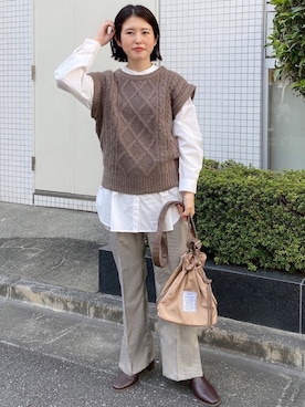 「archives（アルシーヴ）のアイテム（ブーツ）」を使った、archivesさん（レディース・158cm）の秋コーディネート