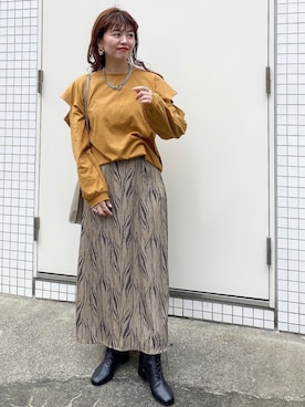 「archives（アルシーヴ）のアイテム（ブーツ）」を使った、archivesさん（レディース・157cm）の秋コーディネート