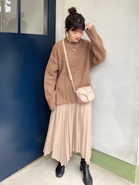 「archives（アルシーヴ）のアイテム（ブーツ）」を使った、archivesさん（レディース・151cm）の秋コーディネート