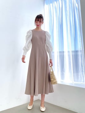 「バレンタインデートスタイル」｜「アイテム（バレエシューズ）」を使った、archivesさん（レディース・166cm）の冬コーディネート