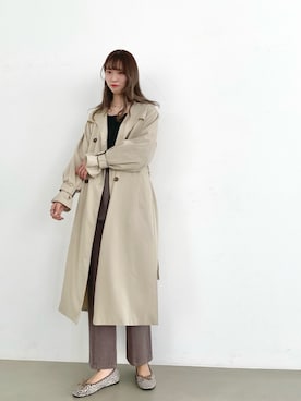 「archives（アルシーヴ）のアイテム（トレンチコート）」を使った、archivesさん（レディース・166cm）の冬コーディネート