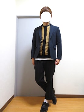 「Dr. Martens（ドクターマーチン）のDr.Martens (ドクターマーチン)/1461 3EYE GIBSON SHOES（その他シューズ）」を使った、Mr.Aさん（メンズ・172cm）の冬コーディネート