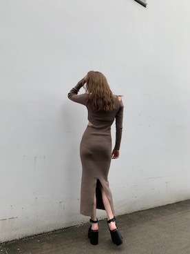 「ENVYM（アンビー）のアイテム（ワンピース/ドレス）」を使った、ENVYM_SEINAさん（レディース・158cm）の秋コーディネート