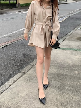 「PRADA（プラダ）のアイテム（パンプス）」を使った、にいなさん（レディース・158cm）の夏コーディネート