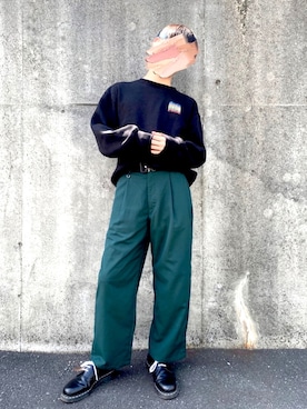 「Dr. Martens（ドクターマーチン）のアイテム（パンプス）」を使った、gonn2525相互フォローさん（メンズ・175cm）の春コーディネート