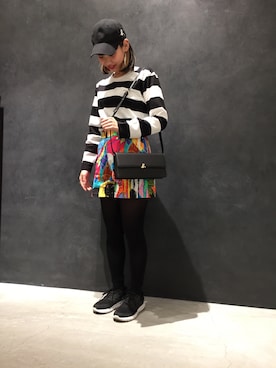 「agnes b.（アニエスベー）のアイテム（帽子）」を使った、agnès b.心斎橋大丸店さん（レディース・162cm）の春コーディネート