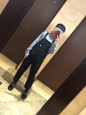 「アイテム（キャスケット、パープル系）」を使った、M0M0さん（メンズ・160cm）の夏コーディネート
