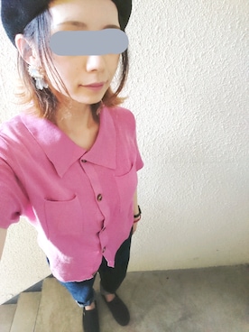 「おちびさん」｜「アイテム（アナログ腕時計）」を使った、さやかさん（レディース・146cm）の夏コーディネート