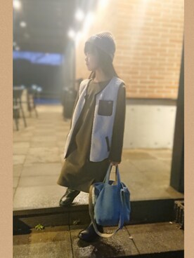 「BAYFLOW（ベイフロー）のアイテム（その他アウター）」を使った、まーさん（キッズ・125cm）の春コーディネート