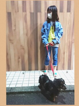 「RADCHAP（ラッドチャップ）のアイテム（ジャケット/アウター）」を使った、まーさん（キッズ・125cm）の春コーディネート