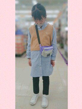 「RADCHAP（ラッドチャップ）のアイテム（ワンピース/ドレス）」を使った、まーさん（キッズ・128cm）の秋コーディネート