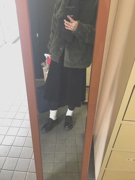 「DOUBLE NAME（ダブルネーム）のアイテム（その他アウター）」を使った、tasaさん（レディース・157cm）の冬コーディネート