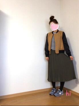 「SEVENDAYS=SUNDAY（セブンデイズサンデイ）のアイテム（MA-1）」を使った、hichin3さん（レディース・161cm）の冬コーディネート