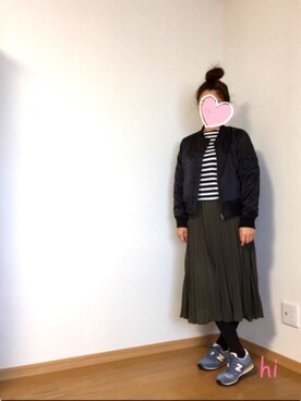 「SEVENDAYS=SUNDAY（セブンデイズサンデイ）のアイテム（MA-1）」を使った、hichin3さん（レディース・161cm）の冬コーディネート
