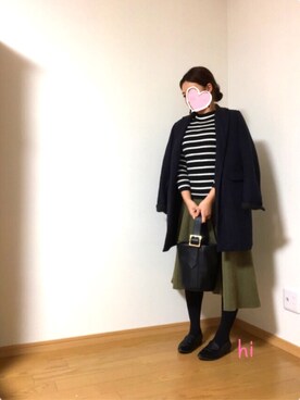 「SEVENDAYS=SUNDAY（セブンデイズサンデイ）のアイテム（チェスターコート）」を使った、hichin3さん（レディース・161cm）の冬コーディネート