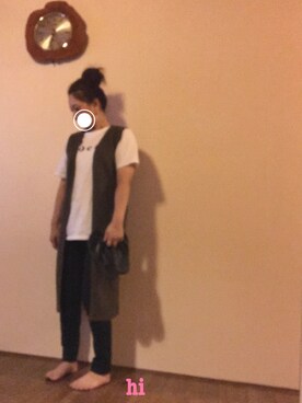 「SEVENDAYS=SUNDAY（セブンデイズサンデイ）のアイテム（ベスト）」を使った、hichin3さん（レディース・161cm）の夏コーディネート