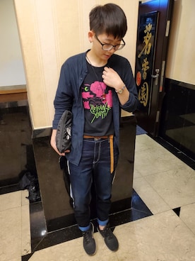 「BLUE WAY（ブルーウェイ）のアイテム（パンツ）」を使った、瓜さん（メンズ・169cm）の秋コーディネート