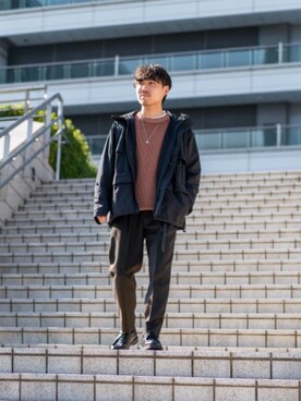 「Snow Peak（スノーピーク）のアイテム（ブルゾン）」を使った、yuya kawamotoさん（メンズ・165cm）の秋コーディネート