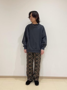 「MONKEY TIME（モンキータイム）のアイテム（スウェット）」を使った、yuya kawamotoさん（メンズ・165cm）の秋コーディネート