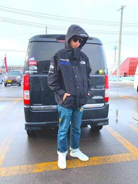 「STEVENSON OVERALL CO.（スティーブンソンオーバーオール）のアイテム（デニムパンツ）」を使った、masaさん（メンズ・171cm）の冬コーディネート