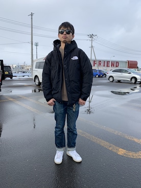 「STEVENSON OVERALL CO.（スティーブンソンオーバーオール）のアイテム（デニムパンツ）」を使った、masaさん（メンズ・171cm）の冬コーディネート