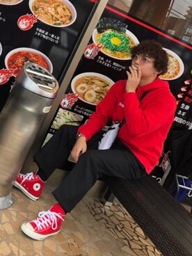「CONVERSE TOKYO（コンバーストウキョウ）のアイテム（ショルダーバッグ）」を使った、miyachikaさん（メンズ・160cm）の春コーディネート