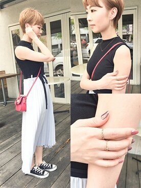 「cui-cui（キュイキュイ）のアイテム（アクセサリー）」を使った、cui-cuiさん（レディース・159cm）の夏コーディネート