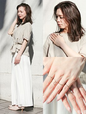 「cui-cui（キュイキュイ）のアイテム（アクセサリー）」を使った、cui-cuiさん（レディース・154cm）の夏コーディネート