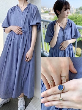 「cui-cui（キュイキュイ）のアイテム（アクセサリー）」を使った、cui-cuiさん（レディース・160cm）の夏コーディネート