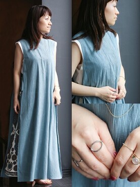 「cui-cui（キュイキュイ）のアイテム（アクセサリー）」を使った、cui-cuiさん（レディース・160cm）の夏コーディネート