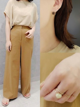 「cui-cui（キュイキュイ）のアイテム（ピアス（両耳用））」を使った、cui-cuiさん（レディース・160cm）の春コーディネート