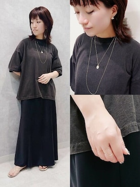 「cui-cui（キュイキュイ）のアイテム（ピアス（両耳用））」を使った、cui-cuiさん（レディース・160cm）の夏コーディネート
