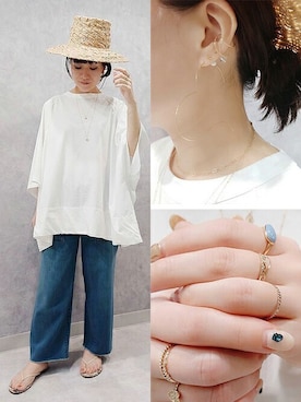 「cui-cui（キュイキュイ）のアイテム（アクセサリー）」を使った、cui-cuiさん（レディース・160cm）の夏コーディネート