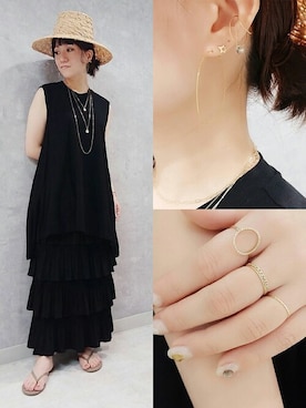 「cui-cui（キュイキュイ）のアイテム（アクセサリー）」を使った、cui-cuiさん（レディース・160cm）の夏コーディネート