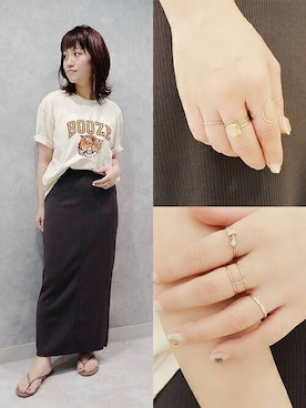 「cui-cui（キュイキュイ）のアイテム（アクセサリー）」を使った、cui-cuiさん（レディース・160cm）の夏コーディネート