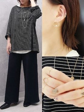 「cui-cui（キュイキュイ）のアイテム（アクセサリー）」を使った、cui-cuiさん（レディース・160cm）の秋コーディネート