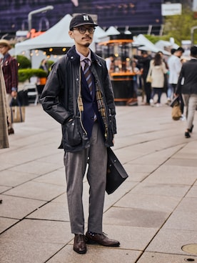 「GLOBAL WORK（グローバルワーク）のアイテム」を使った、John Bigotsさん（メンズ・171cm）の春コーディネート