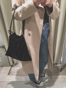 「CONVERSE（コンバース）のconverse（コンバース） ALL STAR OX（オールスターOX）（スニーカー）」を使った、chamaさん（レディース・152cm）の秋コーディネート